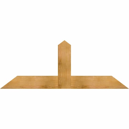 Ekena Millwork Portland Rough Sawn Timber Gable Bracket, Western Red Cedar, 60"W x 22"H x 2"D x 6"F, 9/12 Pitch GBW060X22X0206POR00RWR